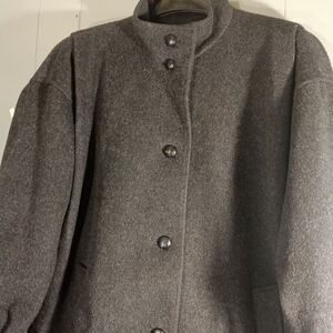 Vintage Gallery Wool Funnel Neck Blazer Bomber Jacket 14